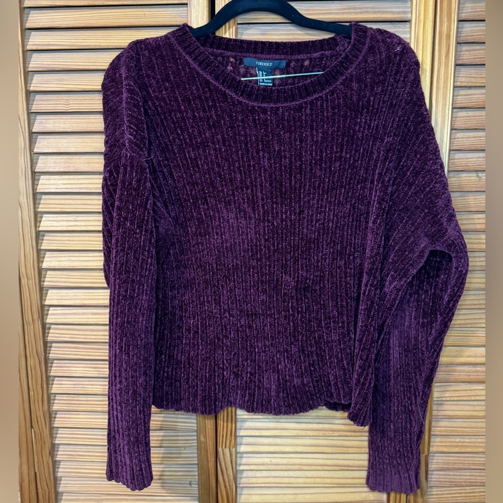 Maroon Cropped Sweater